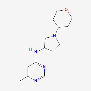molecular formula C14H22N4O B6447847 6-methyl-N-[1-(oxan-4-yl)pyrrolidin-3-yl]pyrimidin-4-amine CAS No. 2640955-64-0