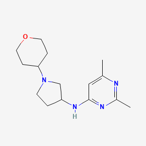 molecular formula C15H24N4O B6447868 2,6-dimethyl-N-[1-(oxan-4-yl)pyrrolidin-3-yl]pyrimidin-4-amine CAS No. 2640893-55-4