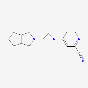 molecular formula C16H20N4 B6447907 4-(3-{octahydrocyclopenta[c]pyrrol-2-yl}azetidin-1-yl)pyridine-2-carbonitrile CAS No. 2640895-78-7