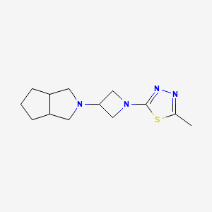 molecular formula C13H20N4S B6447925 2-methyl-5-(3-{octahydrocyclopenta[c]pyrrol-2-yl}azetidin-1-yl)-1,3,4-thiadiazole CAS No. 2640952-82-3