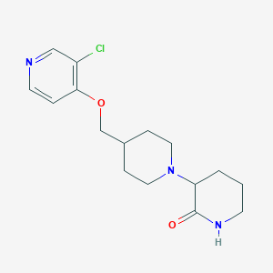 molecular formula C16H22ClN3O2 B6447955 4-{[(3-chloropyridin-4-yl)oxy]methyl}-[1,3'-bipiperidine]-2'-one CAS No. 2640817-97-4