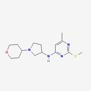 molecular formula C15H24N4OS B6447966 6-methyl-2-(methylsulfanyl)-N-[1-(oxan-4-yl)pyrrolidin-3-yl]pyrimidin-4-amine CAS No. 2549029-39-0
