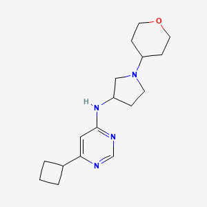molecular formula C17H26N4O B6447975 6-cyclobutyl-N-[1-(oxan-4-yl)pyrrolidin-3-yl]pyrimidin-4-amine CAS No. 2549032-23-5
