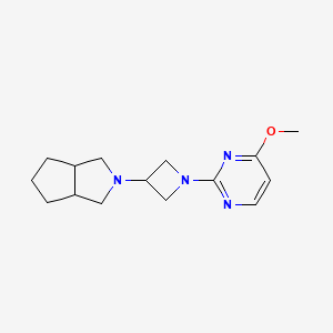 molecular formula C15H22N4O B6447989 4-methoxy-2-(3-{octahydrocyclopenta[c]pyrrol-2-yl}azetidin-1-yl)pyrimidine CAS No. 2640954-63-6