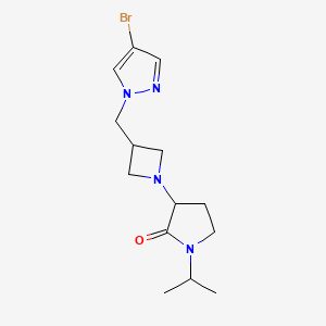 molecular formula C14H21BrN4O B6448003 3-{3-[(4-bromo-1H-pyrazol-1-yl)methyl]azetidin-1-yl}-1-(propan-2-yl)pyrrolidin-2-one CAS No. 2548979-64-0
