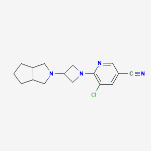 molecular formula C16H19ClN4 B6448014 5-chloro-6-(3-{octahydrocyclopenta[c]pyrrol-2-yl}azetidin-1-yl)pyridine-3-carbonitrile CAS No. 2549024-18-0