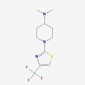 molecular formula C11H16F3N3S B6448020 N,N-dimethyl-1-[4-(trifluoromethyl)-1,3-thiazol-2-yl]piperidin-4-amine CAS No. 2548993-22-0