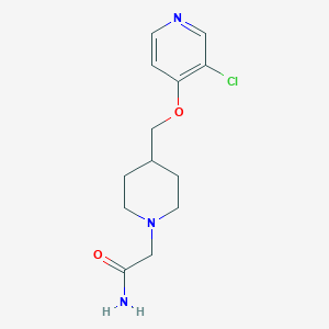 molecular formula C13H18ClN3O2 B6448032 2-(4-{[(3-chloropyridin-4-yl)oxy]methyl}piperidin-1-yl)acetamide CAS No. 2640975-87-5