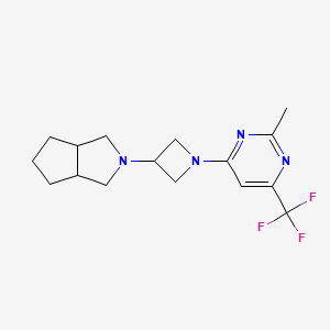 molecular formula C16H21F3N4 B6448050 2-methyl-4-(3-{octahydrocyclopenta[c]pyrrol-2-yl}azetidin-1-yl)-6-(trifluoromethyl)pyrimidine CAS No. 2549031-80-1