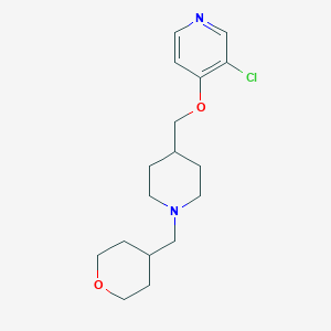 molecular formula C17H25ClN2O2 B6448068 3-chloro-4-({1-[(oxan-4-yl)methyl]piperidin-4-yl}methoxy)pyridine CAS No. 2549031-29-8