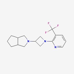 molecular formula C16H20F3N3 B6448070 2-(3-{octahydrocyclopenta[c]pyrrol-2-yl}azetidin-1-yl)-3-(trifluoromethyl)pyridine CAS No. 2548997-21-1