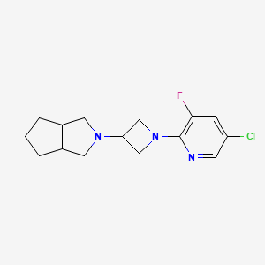 molecular formula C15H19ClFN3 B6448074 5-chloro-3-fluoro-2-(3-{octahydrocyclopenta[c]pyrrol-2-yl}azetidin-1-yl)pyridine CAS No. 2549050-52-2