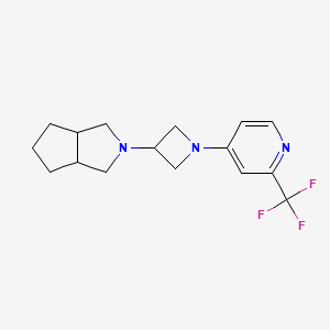 molecular formula C16H20F3N3 B6448082 4-(3-{octahydrocyclopenta[c]pyrrol-2-yl}azetidin-1-yl)-2-(trifluoromethyl)pyridine CAS No. 2549050-54-4