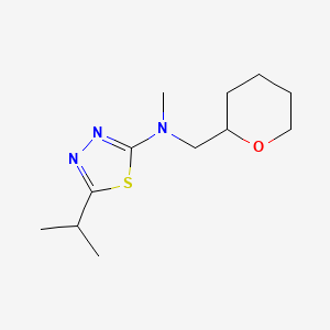 molecular formula C12H21N3OS B6448094 N-methyl-N-[(oxan-2-yl)methyl]-5-(propan-2-yl)-1,3,4-thiadiazol-2-amine CAS No. 2640845-87-8