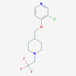 molecular formula C13H16ClF3N2O B6448102 3-chloro-4-{[1-(2,2,2-trifluoroethyl)piperidin-4-yl]methoxy}pyridine CAS No. 2549009-22-3