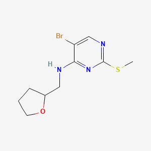 molecular formula C10H14BrN3OS B6448107 5-bromo-2-(methylsulfanyl)-N-[(oxolan-2-yl)methyl]pyrimidin-4-amine CAS No. 2640815-54-7