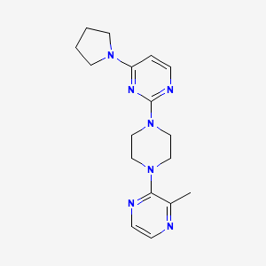 molecular formula C17H23N7 B6448115 2-[4-(3-methylpyrazin-2-yl)piperazin-1-yl]-4-(pyrrolidin-1-yl)pyrimidine CAS No. 2548984-43-4
