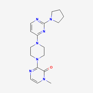 molecular formula C17H23N7O B6448124 1-methyl-3-{4-[2-(pyrrolidin-1-yl)pyrimidin-4-yl]piperazin-1-yl}-1,2-dihydropyrazin-2-one CAS No. 2640953-80-4