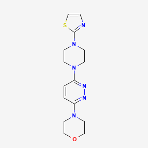 molecular formula C15H20N6OS B6448128 4-{6-[4-(1,3-thiazol-2-yl)piperazin-1-yl]pyridazin-3-yl}morpholine CAS No. 2548990-65-2