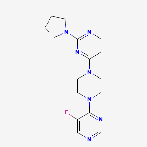 molecular formula C16H20FN7 B6448165 4-[4-(5-fluoropyrimidin-4-yl)piperazin-1-yl]-2-(pyrrolidin-1-yl)pyrimidine CAS No. 2548992-98-7