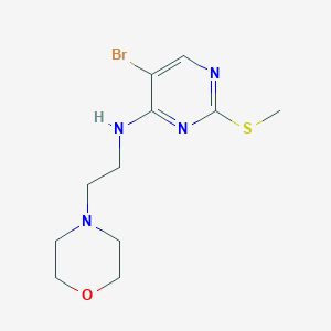 molecular formula C11H17BrN4OS B6448179 5-bromo-2-(methylsulfanyl)-N-[2-(morpholin-4-yl)ethyl]pyrimidin-4-amine CAS No. 2640884-92-8
