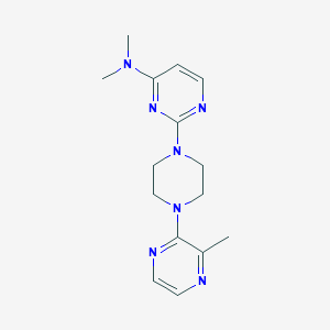 molecular formula C15H21N7 B6448187 N,N-dimethyl-2-[4-(3-methylpyrazin-2-yl)piperazin-1-yl]pyrimidin-4-amine CAS No. 2548985-86-8