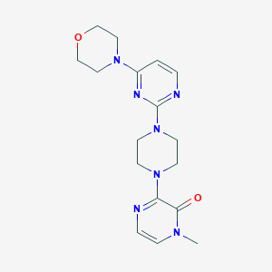 molecular formula C17H23N7O2 B6448195 1-methyl-3-{4-[4-(morpholin-4-yl)pyrimidin-2-yl]piperazin-1-yl}-1,2-dihydropyrazin-2-one CAS No. 2640969-95-3