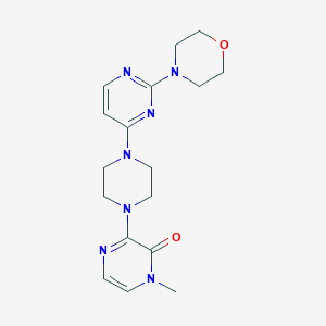 molecular formula C17H23N7O2 B6448208 1-methyl-3-{4-[2-(morpholin-4-yl)pyrimidin-4-yl]piperazin-1-yl}-1,2-dihydropyrazin-2-one CAS No. 2640885-36-3