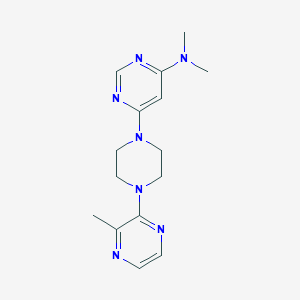 molecular formula C15H21N7 B6448209 N,N-dimethyl-6-[4-(3-methylpyrazin-2-yl)piperazin-1-yl]pyrimidin-4-amine CAS No. 2548991-48-4