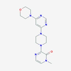 molecular formula C17H23N7O2 B6448210 1-methyl-3-{4-[6-(morpholin-4-yl)pyrimidin-4-yl]piperazin-1-yl}-1,2-dihydropyrazin-2-one CAS No. 2640958-65-0