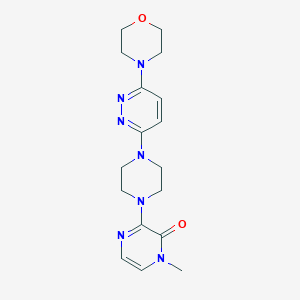 molecular formula C17H23N7O2 B6448233 1-methyl-3-{4-[6-(morpholin-4-yl)pyridazin-3-yl]piperazin-1-yl}-1,2-dihydropyrazin-2-one CAS No. 2640959-53-9