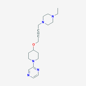molecular formula C19H29N5O B6448245 2-(4-{[4-(4-ethylpiperazin-1-yl)but-2-yn-1-yl]oxy}piperidin-1-yl)pyrazine CAS No. 2549054-24-0