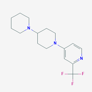 molecular formula C16H22F3N3 B6448251 1'-[2-(trifluoromethyl)pyridin-4-yl]-1,4'-bipiperidine CAS No. 2549019-00-1