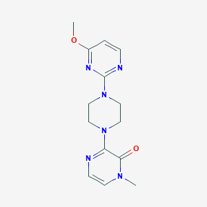 molecular formula C14H18N6O2 B6448278 3-[4-(4-methoxypyrimidin-2-yl)piperazin-1-yl]-1-methyl-1,2-dihydropyrazin-2-one CAS No. 2640888-54-4