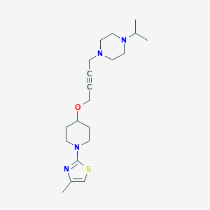 molecular formula C20H32N4OS B6448302 1-(4-{[1-(4-methyl-1,3-thiazol-2-yl)piperidin-4-yl]oxy}but-2-yn-1-yl)-4-(propan-2-yl)piperazine CAS No. 2548997-53-9