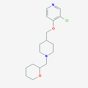 molecular formula C17H25ClN2O2 B6448317 3-chloro-4-({1-[(oxan-2-yl)methyl]piperidin-4-yl}methoxy)pyridine CAS No. 2640970-04-1