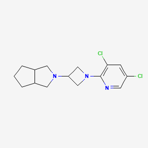 molecular formula C15H19Cl2N3 B6448332 3,5-dichloro-2-(3-{octahydrocyclopenta[c]pyrrol-2-yl}azetidin-1-yl)pyridine CAS No. 2548983-13-5