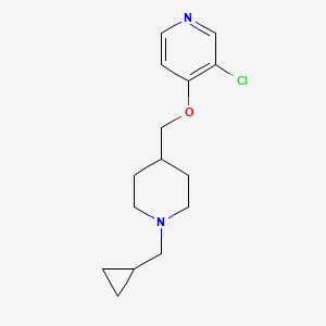 molecular formula C15H21ClN2O B6448340 3-chloro-4-{[1-(cyclopropylmethyl)piperidin-4-yl]methoxy}pyridine CAS No. 2640889-54-7