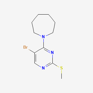 molecular formula C11H16BrN3S B6448349 1-[5-bromo-2-(methylsulfanyl)pyrimidin-4-yl]azepane CAS No. 2640866-17-5