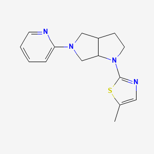 molecular formula C15H18N4S B6448376 2-[1-(5-methyl-1,3-thiazol-2-yl)-octahydropyrrolo[2,3-c]pyrrol-5-yl]pyridine CAS No. 2549003-34-9