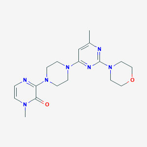 molecular formula C18H25N7O2 B6448399 1-methyl-3-{4-[6-methyl-2-(morpholin-4-yl)pyrimidin-4-yl]piperazin-1-yl}-1,2-dihydropyrazin-2-one CAS No. 2640977-04-2