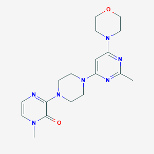 molecular formula C18H25N7O2 B6448405 1-methyl-3-{4-[2-methyl-6-(morpholin-4-yl)pyrimidin-4-yl]piperazin-1-yl}-1,2-dihydropyrazin-2-one CAS No. 2640862-48-0