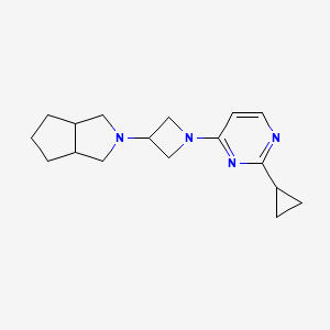 molecular formula C17H24N4 B6448415 2-cyclopropyl-4-(3-{octahydrocyclopenta[c]pyrrol-2-yl}azetidin-1-yl)pyrimidine CAS No. 2640964-66-3