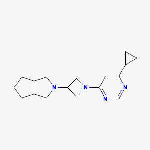 molecular formula C17H24N4 B6448418 4-cyclopropyl-6-(3-{octahydrocyclopenta[c]pyrrol-2-yl}azetidin-1-yl)pyrimidine CAS No. 2549032-94-0
