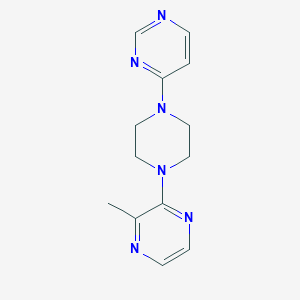 molecular formula C13H16N6 B6448420 2-methyl-3-[4-(pyrimidin-4-yl)piperazin-1-yl]pyrazine CAS No. 2549021-41-0