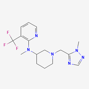 molecular formula C16H21F3N6 B6448461 N-methyl-N-{1-[(1-methyl-1H-1,2,4-triazol-5-yl)methyl]piperidin-3-yl}-3-(trifluoromethyl)pyridin-2-amine CAS No. 2549027-06-5