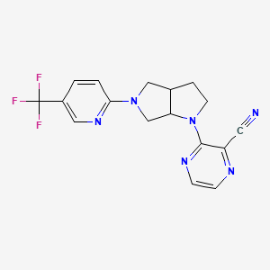 molecular formula C17H15F3N6 B6448484 3-{5-[5-(trifluoromethyl)pyridin-2-yl]-octahydropyrrolo[3,4-b]pyrrol-1-yl}pyrazine-2-carbonitrile CAS No. 2549041-59-8