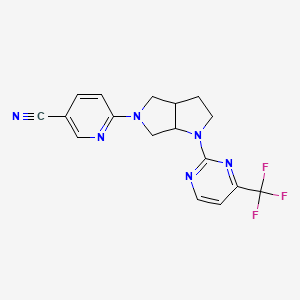 molecular formula C17H15F3N6 B6448494 6-{1-[4-(trifluoromethyl)pyrimidin-2-yl]-octahydropyrrolo[3,4-b]pyrrol-5-yl}pyridine-3-carbonitrile CAS No. 2640867-47-4