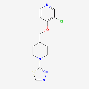 molecular formula C13H15ClN4OS B6448537 3-chloro-4-{[1-(1,3,4-thiadiazol-2-yl)piperidin-4-yl]methoxy}pyridine CAS No. 2640836-23-1