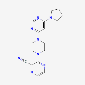 3-{4-[6-(pyrrolidin-1-yl)pyrimidin-4-yl]piperazin-1-yl}pyrazine-2-carbonitrile